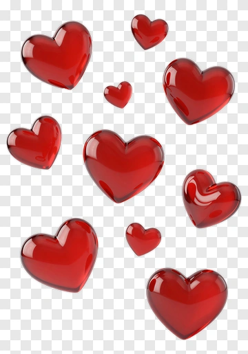 Red Hearts PNG