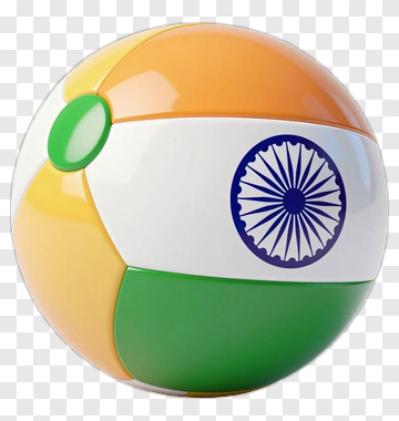 Beach Ball With Indian Flag Colors PNG