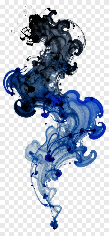 Abstract Blue And Black Smoke Swirl PNG