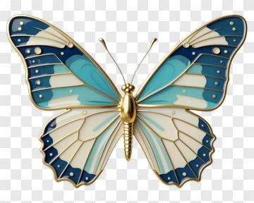 Blue And White Butterfly PNG
