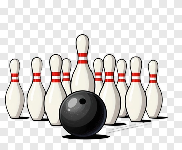Bowling Ball And Pins PNG