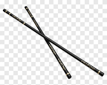 Decorative Black Chopsticks PNG
