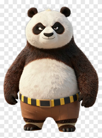 Cartoon Panda Character PNG