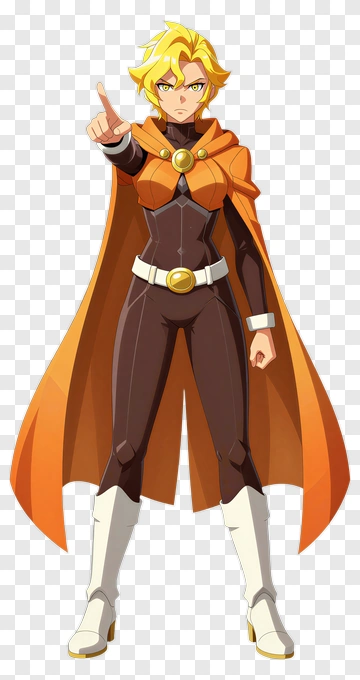 Superhero Character Pointing PNG