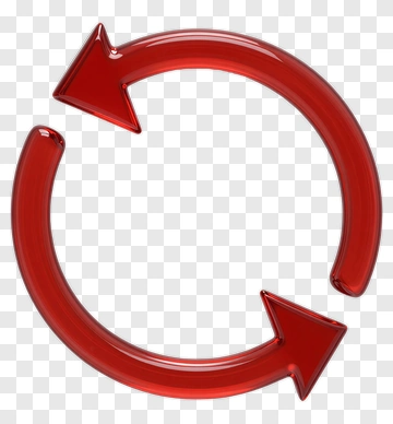 Red Circular Arrow Symbol PNG