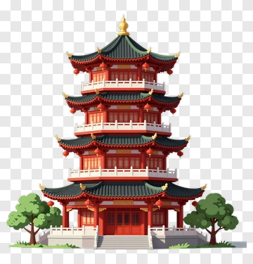 Traditional Chinese Pagoda PNG