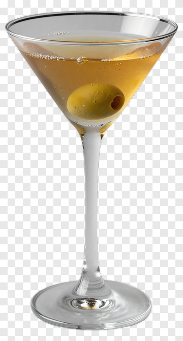 Cocktail Glass With Olive PNG