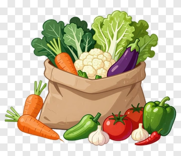 Colorful Vegetable Basket PNG