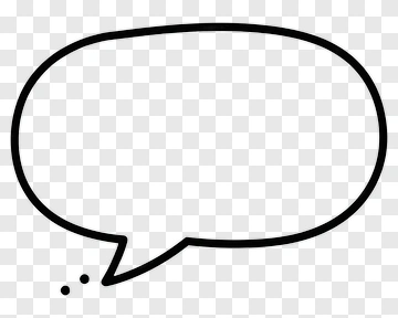 Empty Speech Bubble Outline PNG