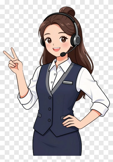 Cartoon Customer Service Representative PNG