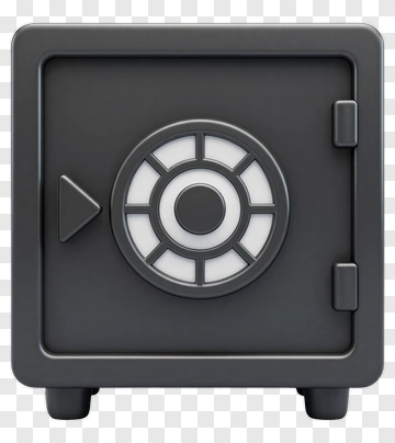 3D Safe With Round Dial PNG
