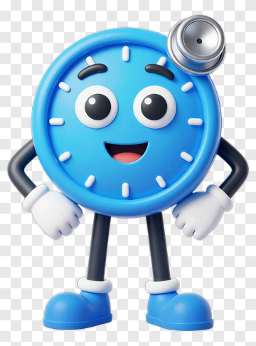 Cartoon Stopwatch Character Smiling PNG