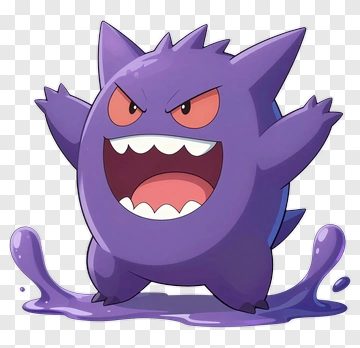 Gengar Pokémon Character PNG