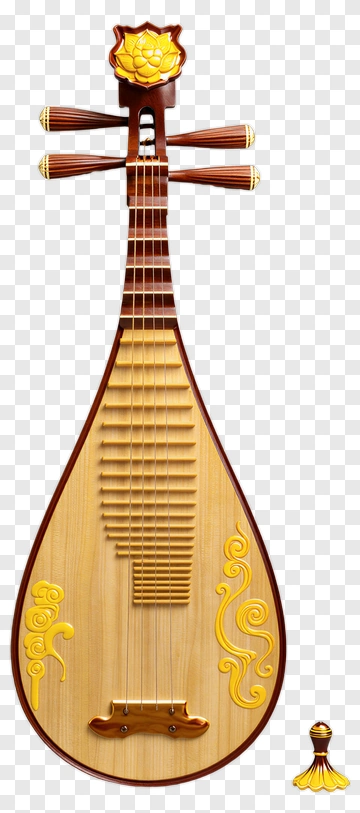 Traditional Chinese Pipa Musical Instrument PNG