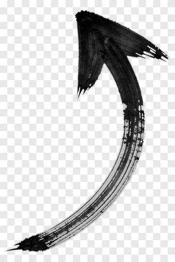 Black Brush Stroke Arrow PNG