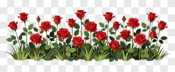 Red Rose Flower Bouquet PNG
