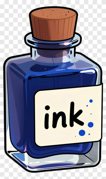 Cartoon Ink Bottle PNG