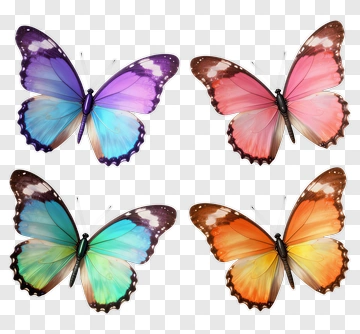 Colorful Butterflies Collection PNG