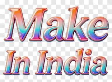 Make In India Text Design PNG
