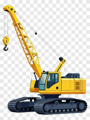 Cartoon Yellow Crane PNG