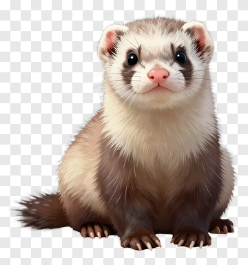 Cute Ferret Sitting PNG