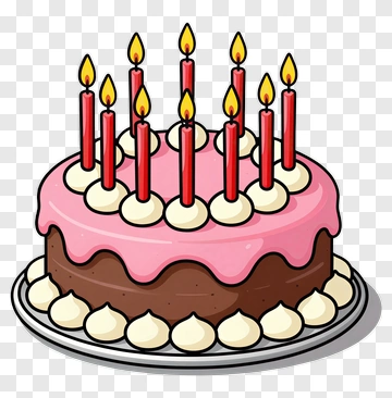 Birthday Cake With Candles PNG