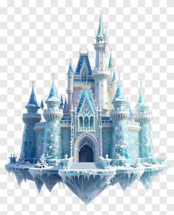 3D Ice Castle PNG