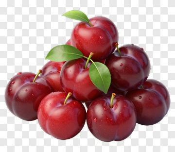 Fresh Red Plums Piled Together PNG
