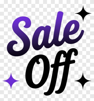 Sale Off Promotional Text PNG