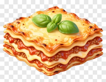 Delicious Lasagna With Basil PNG