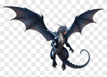 3D Dragon With Wings PNG