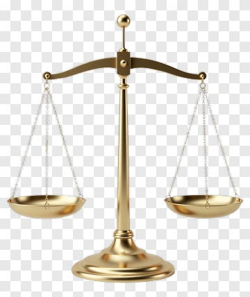 Golden Balance Scale PNG