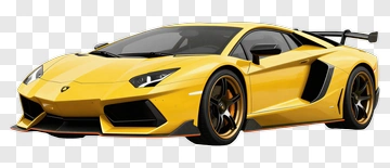 Yellow Sports Car PNG