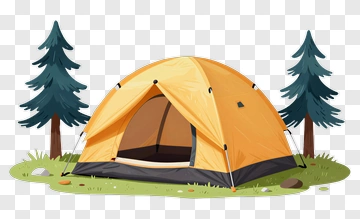 Camping Tent In A Forest PNG