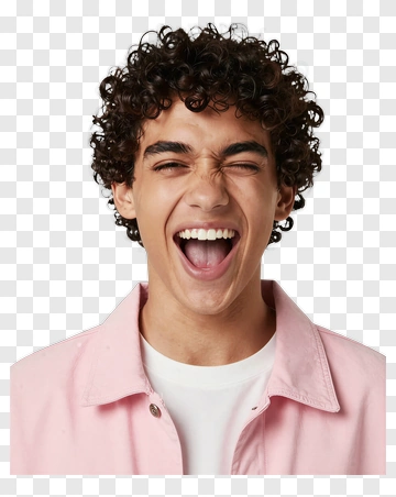 Smiling Young Man In Pink Jacket PNG