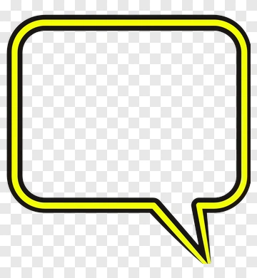Yellow Speech Bubble Outline PNG