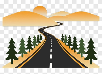 Winding Road Through A Mountain Landscape PNG