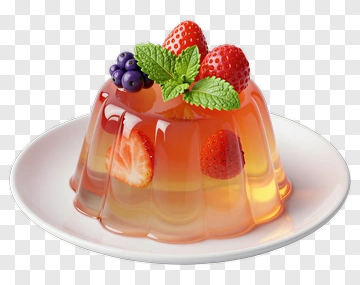 Colorful Jelly Dessert With Berries PNG