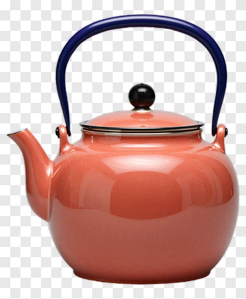 Teapot With Blue Handle PNG