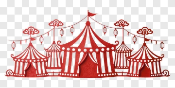 Red Circus Tent Decoration PNG