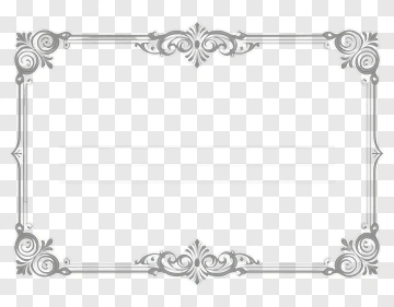 Decorative Silver Frame PNG
