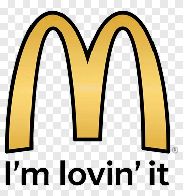 Mcdonald's Logo With I'm Lovin' It Slogan PNG