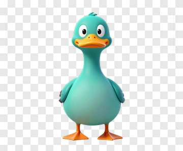 Cartoon Duck Character PNG