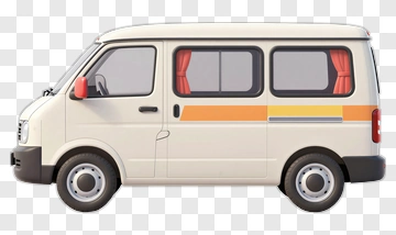 White Van With Orange Stripe PNG
