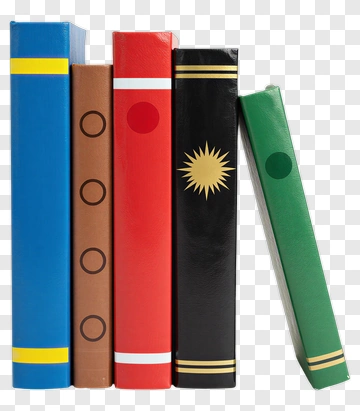 Colorful Book Stack PNG