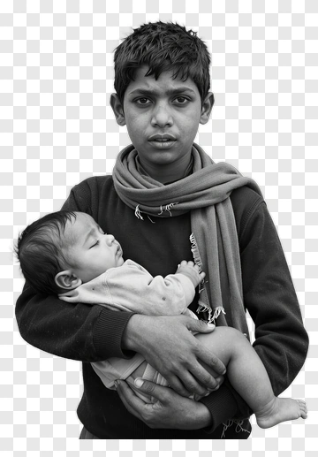 Boy Holding A Baby PNG