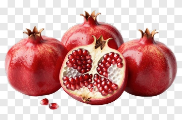 Fresh Pomegranates With One Cut Open PNG