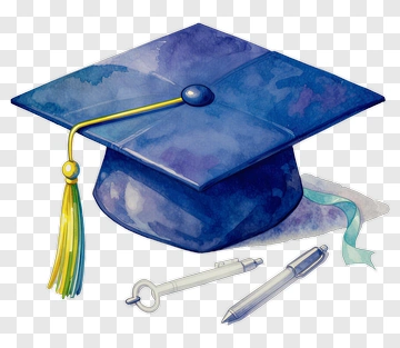 Graduation Cap With Pens And Key PNG