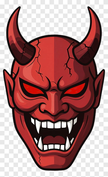 Cartoon Demon Mask PNG