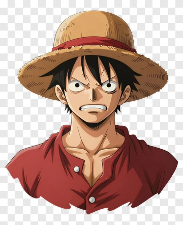 Anime Character With Straw Hat PNG